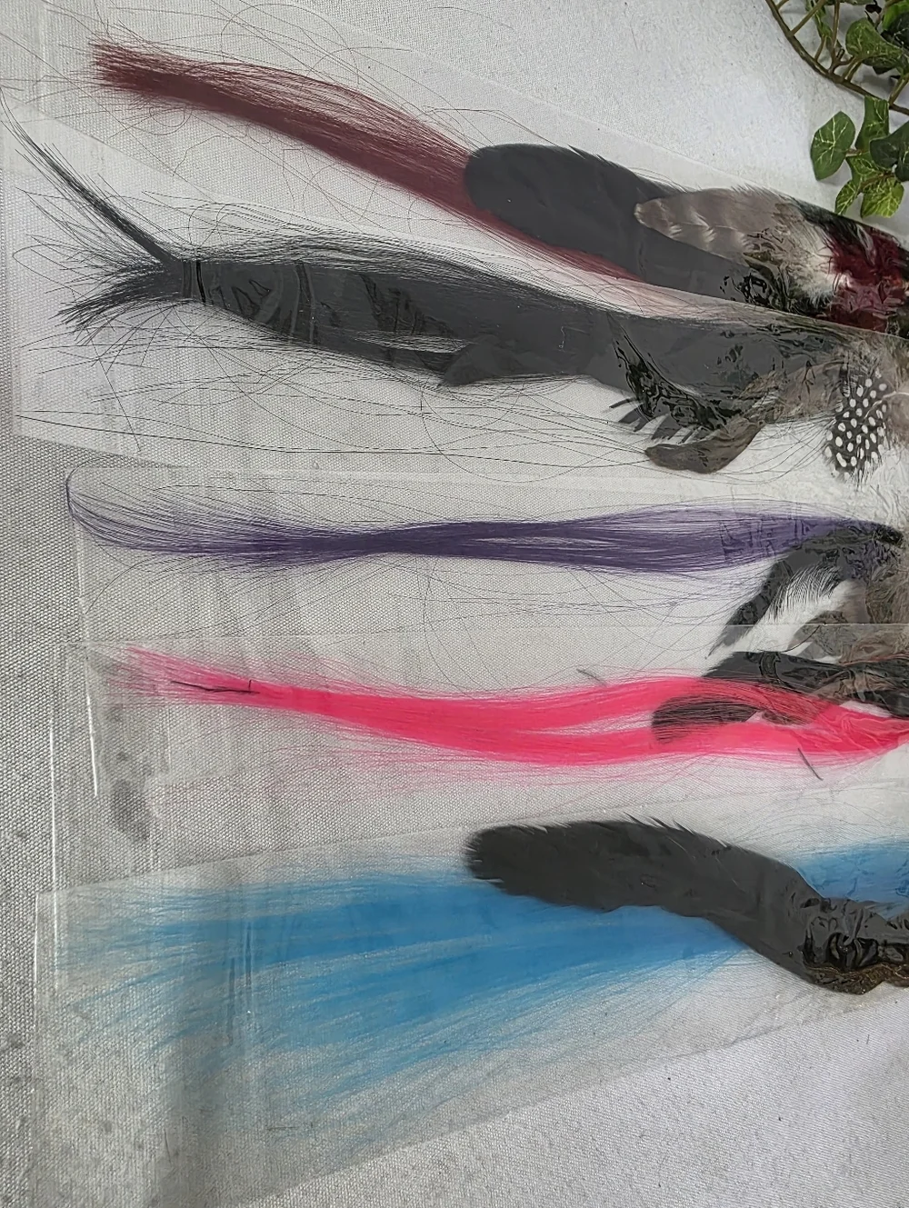 5 Feather Hair Extensions Color Strips Highlights Clip In Feathers
